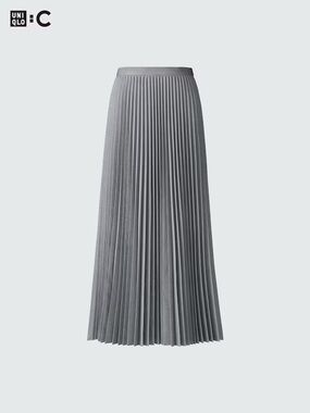 UNIQLO C Women’s Gray Pleated Maxi Skirt